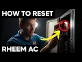 Reset Rheem Air Conditioner Reset Button Location Found