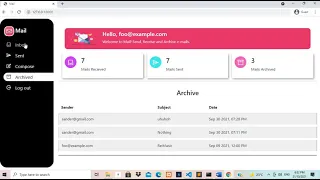 CS50 Project 3 - Mail Web Programming with Python and JavaScript