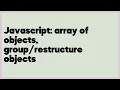 Javascript array of objects objects 3 answers