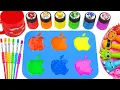 Satisfying Video l DIY How To Make Cutting Crazu Blue Apple Shapes Form Slimes Stirring SPRUNKI ASMR