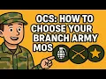 Army OCS How To Choose Your Branch-MOS