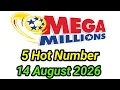 MegaMillions Hot And Cold Numbers 14-08-2026