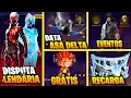 DISPUTA LENDARIA, DATA ASA DELTA, VOLTA DE INCUBADORA, ITENS GRÁTIS, CALENDARIO SEMANAL FREE FIRE