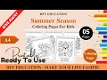 FREE Summer Season Coloring Pages For Kids 5 Pages