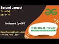 Second Largest Array GFG POTD C Java Code Kar Lo