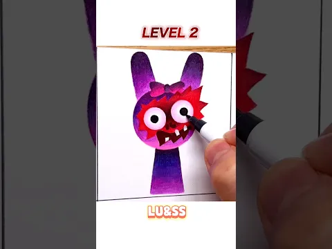 Drawing Sprunki Pinki in Different Levels.
