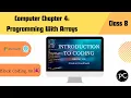 Class 8 Chapter 4 Programming with Arrays FULL EXPLANATION