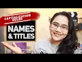 Capitalizing Names and Titles - Capitalization Rules CSE IELTS and UPCAT Review