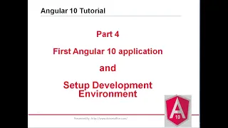Part 4 First Angular 10 application Angular 10 tutorials for beginners
