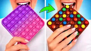 Pop-Its Jadi Permen?! 🌈🍫 DIY Manis dan Memuaskan ✨