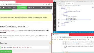 W3School java Script Date Objects