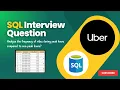 Uber SQL Interview Question Data Analyst SQL Interview Question Intermediate SQL