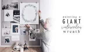 How To Paint an Extra Large Watercolor Wreath