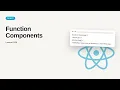 React JS Redux - Web development basic Series Function Components
