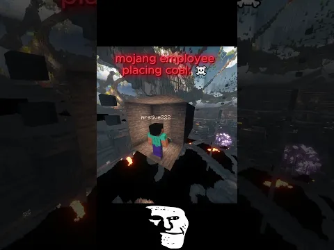 Trollmoment 179! (Mojang employee placing coal π)