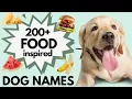 200 DOG NAMES Inspired by Food Unique Male and Female Dog Names