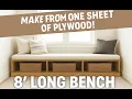 Build a Window Seat Storage Bench from ONE Sheet of Plywood Free Plans