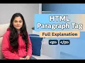 HTML Paragraph Tag Full Explanation Web Development for Beginners Lec-04
