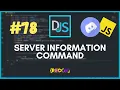 Advanced Server Information Command discord js tutorials