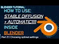 Stable Diffusion Automatic1111 in Blender Choosing optimal settings Part2 1