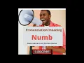 how to pronounce numb
