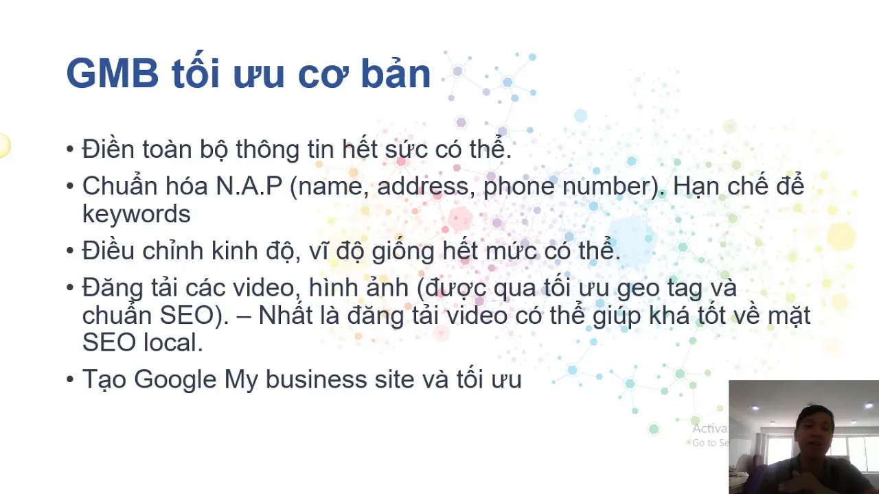 Outline Video 1 4 Tối ưu Google My Business Entity cơ bản GTV SEO