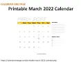 Printable March 2022 Calendar