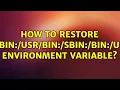 Ubuntu How to restore PATH environment variable