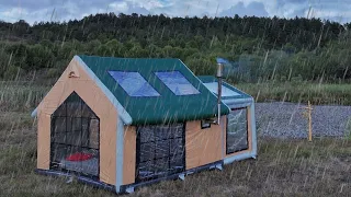 CAMPING SOUS LA PLUIE AVEC NOTRE NOUVELLE TENTE GONFLABLE 