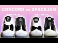 Concord vs Space Jam Air Jordan 11 Comparison