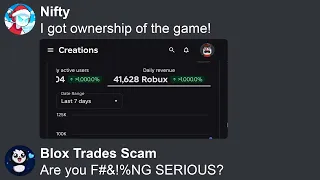 Buying A Roblox Game From A Scam Server Then Telling Them I Actually Got It