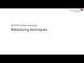 Refactoring techniques