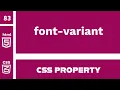 CSS Property font-variant explained