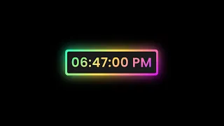Digital Clock with Colorful Glowing Effect using HTML CSS JavaScript