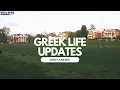 Greek Life Updates