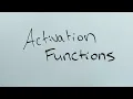 Terms Activation Functions