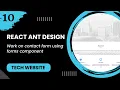 React JS - Work on contact form using forms component