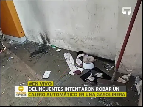 Delincuentes intentaron robar un cajero automático en una gasolinera