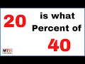 20 is what percent of 40