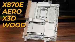 Gigabyte X870E AERO X3D WOOD Motherboard Breakdown at Micro Center