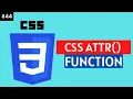 How To Use CSS attr Function In Hindi Part 44 css attr function programmer shakil