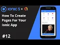 Ionic 5 Tutorial - Create Pages in Ionic