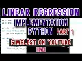 Linear Regression Implementation Python Hindi Easiest Machine Learning part 1