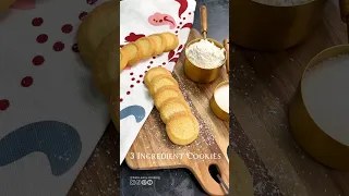 3 Ingredient Shortbread Cookies full recipe in description