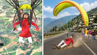 Paragliding Pilot Crash Lands on Highway | Hindi Kahaniya Comedy Video
