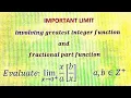 Limits involving greatest Integer Function and fractional part function