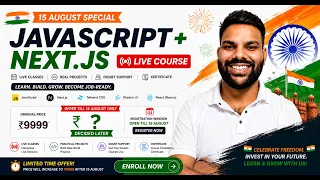 JavaScript Next js Live Course 15 August Special Offer Learn Build Become Job-Ready
