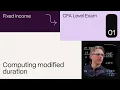 Computing modified duration for the CFA Level 1 exam