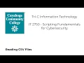IT 2750 - Reading CSV Files