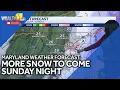 Wintry weather SE of Baltimore Sunday night